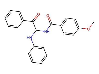 N-(1-anilino-2-oxo-2-phenylethyl)-4-methoxybenzamide structure
