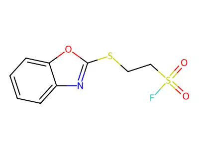 (2-Benzoxazol-2-ylthioethyl)fluorosulfone structure