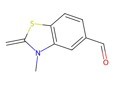 3-Methyl-2-methylidene-2,3-dihydro-1,3-benzothiazole-5-carbaldehyde structure