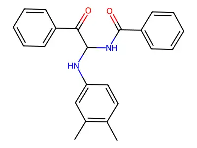 N-{1-[(3,4-dimethylphenyl)amino]-2-oxo-2-phenylethyl}benzamide structure