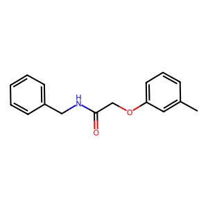 N-benzyl-2-(3-methylphenoxy)acetamide structure
