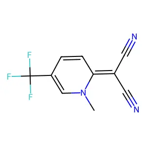 2-(1-methyl-5-(trifluoromethyl)pyridin-2(1H)-ylidene)malononitrile structure