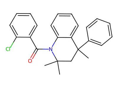 (2-chlorophenyl)(2,2,4-trimethyl-4-phenyl-3,4-dihydroquinolin-1(2H)-yl)methanone structure