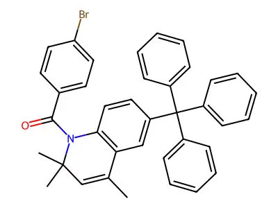 (4-Bromophenyl)-(2,2,4-trimethyl-6-tritylquinolin-1-yl)methanone structure
