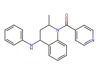 (4-anilino-2-methyl-3,4-dihydro-2H-quinolin-1-yl)-pyridin-4-ylmethanone structure