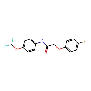 2-(4-bromophenoxy)-N-[4-(difluoromethoxy)phenyl]acetamide structure