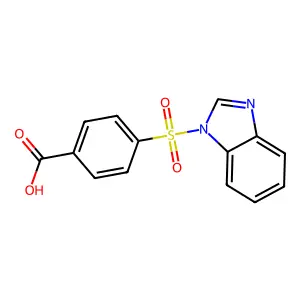 4-(1H-benzimidazol-1-ylsulfonyl)benzoic acid structure