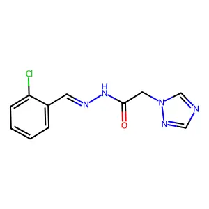 1H-1,2,4-Triazole-1-acetic acid, 2-[(2-chlorophenyl)methylene]hydrazide structure