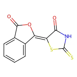 5-(3-Oxo-3H-isobenzofuran-1-ylidene)-2-thioxo-thiazolidin-4-one structure