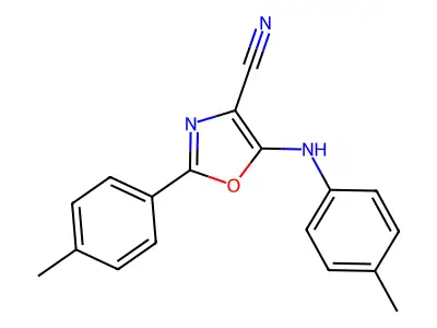 2-(4-Methylphenyl)-5-[(4-methylphenyl)amino]-1,3-oxazole-4-carbonitrile structure