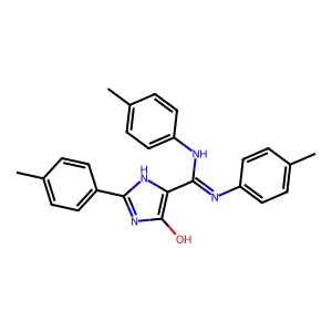 4-(bis(p-tolylamino)methylene)-2-(p-tolyl)-1H-imidazol-5(4H)-one structure