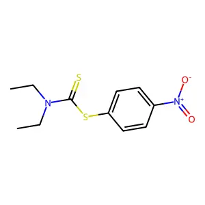 4-Nitrophenyl diethylcarbamodithioate structure