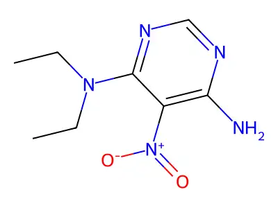 N,N-diethyl-5-nitropyrimidine-4,6-diamine structure