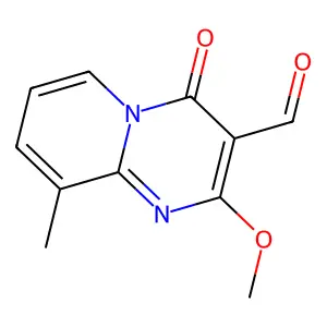2-Methoxy-9-methyl-4-oxo-4H-pyrido[1,2-a]pyrimidine-3-carbaldehyde structure