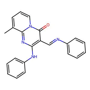 (E)-9-methyl-2-(phenylamino)-3-((phenylimino)methyl)-4H-pyrido[1,2-a]pyrimidin-4-one structure