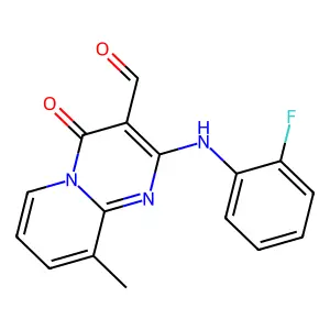 2-(2-Fluoroanilino)-9-methyl-4-oxopyrido[1,2-a]pyrimidine-3-carbaldehyde structure