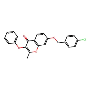 7-((4-Chlorobenzyl)oxy)-2-methyl-3-phenoxy-4H-chromen-4-one structure