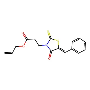 (Z)-allyl 3-(5-benzylidene-4-oxo-2-thioxothiazolidin-3-yl)propanoate structure