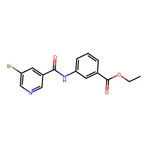 Ethyl 3-{[(5-bromo-3-pyridinyl)carbonyl]amino}benzoate structure