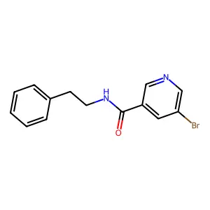 5-溴-N-苯乙基烟酰胺 structure