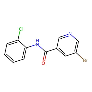 5-bromo-N-(2-chlorophenyl)pyridine-3-carboxamide structure