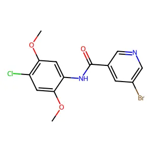 5-bromo-N-(4-chloro-2,5-dimethoxyphenyl)pyridine-3-carboxamide structure