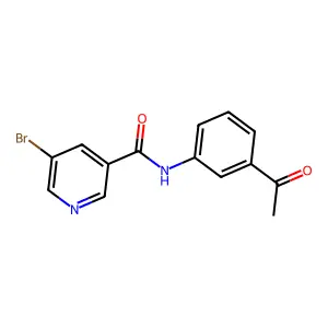 N-(3-乙酰基苯基)-5-溴吡啶-3-甲酰胺 structure