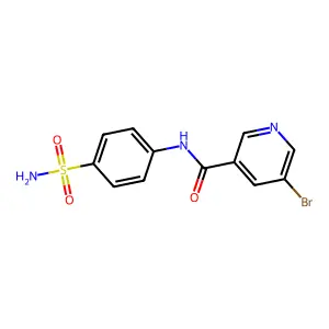 5-bromo-N-(4-sulfamoylphenyl)pyridine-3-carboxamide structure
