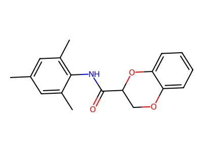 N-mesityl-2,3-dihydrobenzo[b][1,4]dioxine-2-carboxamide structure