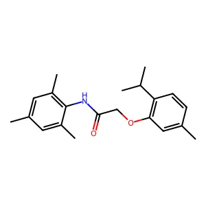 2-(2-isopropyl-5-methylphenoxy)-N-mesitylacetamide structure