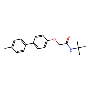 N-tert-butyl-2-[4-(4-methylphenyl)phenoxy]acetamide structure