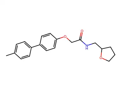 2-[4-(4-methylphenyl)phenoxy]-N-(oxolan-2-ylmethyl)acetamide structure