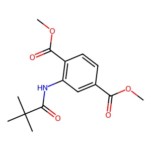Dimethyl 2-[(2,2-dimethylpropanoyl)amino]terephthalate structure