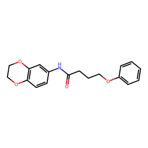 N-(2,3-dihydro-1,4-benzodioxin-6-yl)-4-phenoxybutanamide structure