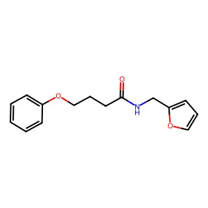 N-(2-furylmethyl)-4-phenoxybutanamide structure