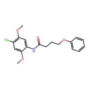N-(4-chloro-2,5-dimethoxyphenyl)-4-phenoxybutanamide structure