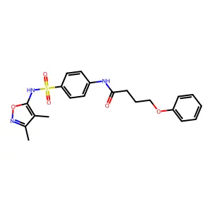 N-{4-[(3,4-dimethyl-1,2-oxazol-5-yl)sulfamoyl]phenyl}-4-phenoxybutanamide structure
