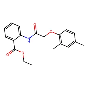 Ethyl 2-{[(2,4-dimethylphenoxy)acetyl]amino}benzoate structure