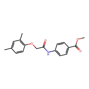 Methyl 4-{[(2,4-dimethylphenoxy)acetyl]amino}benzoate structure