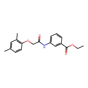 Ethyl 3-{[(2,4-dimethylphenoxy)acetyl]amino}benzoate structure