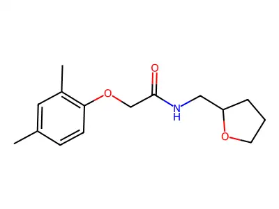 2-(2,4-dimethylphenoxy)-N-(oxolan-2-ylmethyl)acetamide structure