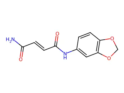 But-2-enedioic acid amide benzo[1,3]dioxol-5-ylamide structure