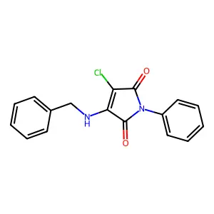 3-(benzylamino)-4-chloro-1-phenyl-1H-pyrrole-2,5-dione structure