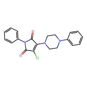 3-chloro-1-phenyl-4-(4-phenylpiperazin-1-yl)-1H-pyrrole-2,5-dione structure