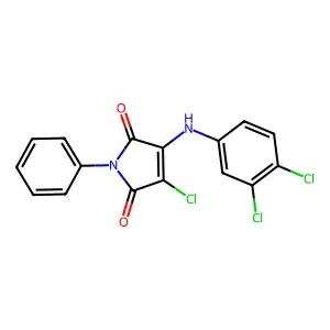 3-chloro-4-((3,4-dichlorophenyl)amino)-1-phenyl-1H-pyrrole-2,5-dione structure