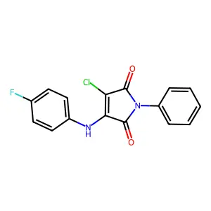 3-Chloro-4-(4-fluoroanilino)-1-phenylpyrrole-2,5-dione structure