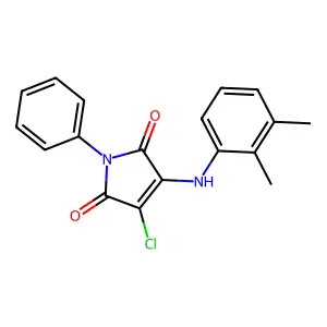 3-chloro-4-(2,3-dimethylanilino)-1-phenyl-1H-pyrrole-2,5-dione structure