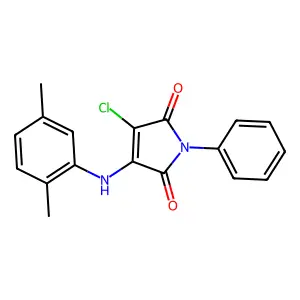 3-Chloro-4-(2,5-dimethylanilino)-1-phenylpyrrole-2,5-dione structure
