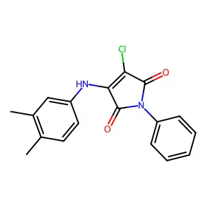 3-chloro-4-(3,4-dimethylanilino)-1-phenyl-1H-pyrrole-2,5-dione structure
