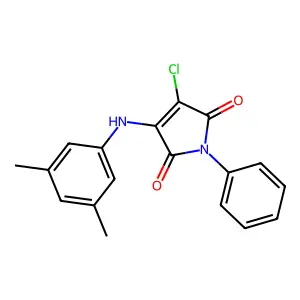 3-chloro-4-(3,5-dimethylanilino)-1-phenyl-1H-pyrrole-2,5-dione structure
